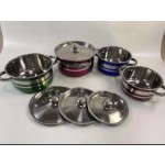 Stainless Steel Cookware Sets Manufacturer - Hot Sale Saucepan with Cover 8pcs Colorful