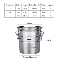 Champagne Bucket Supplier - Stainless Steel Bar Accessories Bulk Sale Ice Buckets