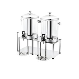 Juice Dispenser Manufacturer - Commercial Silver 16L Double Tank Stainless Steel