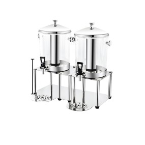 Juice Dispenser Manufacturer - Commercial Silver 16L Double Tank Stainless Steel