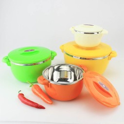 Casserole Hot Pot Set Factory - Stainless Steel 3pcs & 4pcs Multi Color Plastic Handle