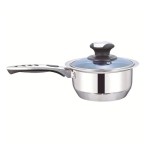 Cookware Set Supplier - 16 Pcs Wide Edge Stainless Steel with Glass Lid for All Stoves