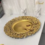 Charger Plate Supplier - Cheap 13 Inch Gold Wholesale Plastic High Quality Round