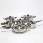 Stainless Steel Cookware Set Factory - Hot Sale with Brown Bakelite