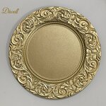Plastic Charger Plate Manufacturer - Wholesale Gold Luxury Painted for Wedding Party