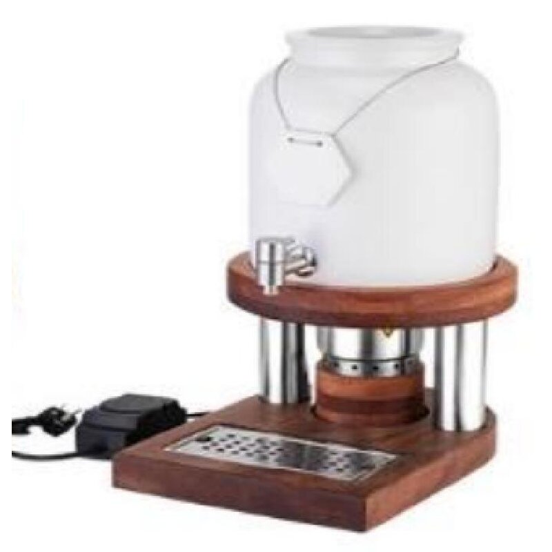 Electric Juice Dispenser Manufacturer - Durable 10L Wooden Base White Ceramic Milk