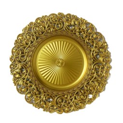 Charger Plate Supplier - Cheap 13 Inch Gold Wholesale Plastic High Quality Round