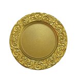Plastic Charger Plate Manufacturer - Wholesale Gold Luxury Painted for Wedding Party
