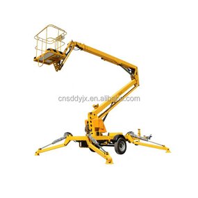Trailer Lift Platform Supplier - 10m Folding Articulating Steel 380v Towable Boom
