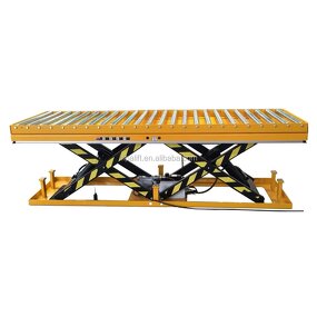 Electric Scissor Lift Table Factory - 1000kg with Roller Conveyor