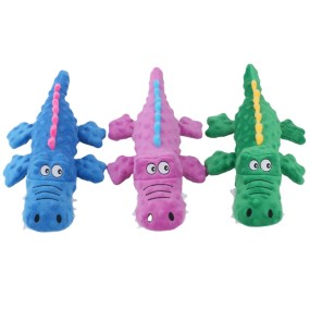 Dog Chew Toy Factory - Crocodile Shaped Squeaky Velvet