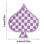 Iron on Patch Factory - Embroidered Checkered Spade Design