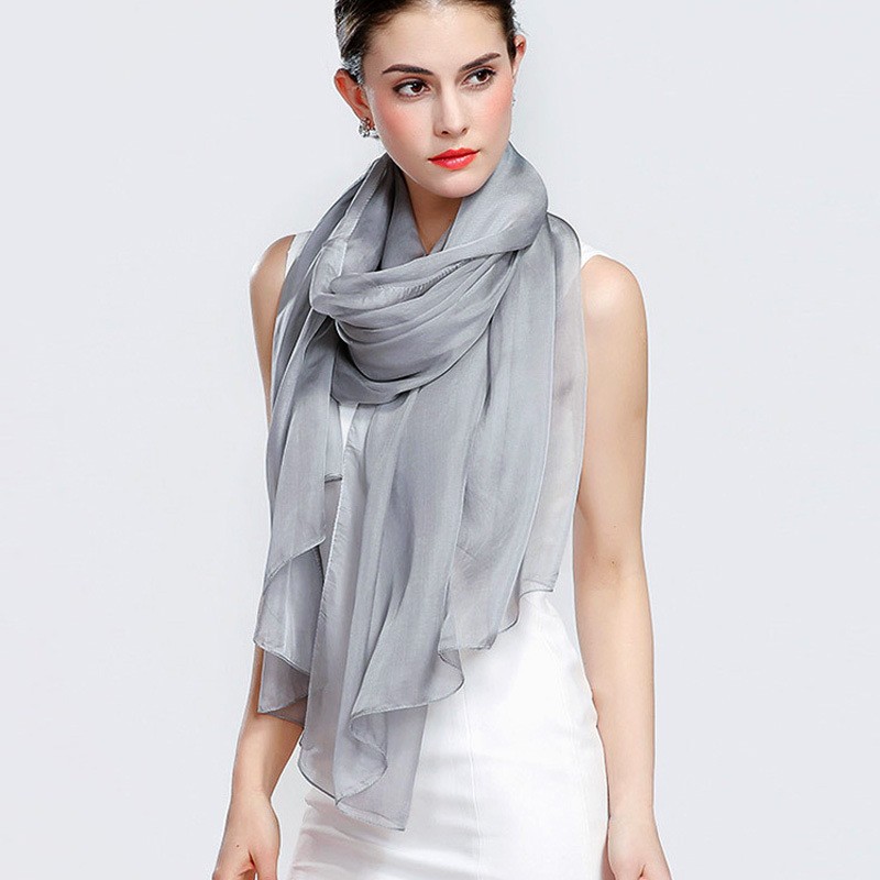 Silk Scarf Manufacturer - Big Women's Solid Color Shawl