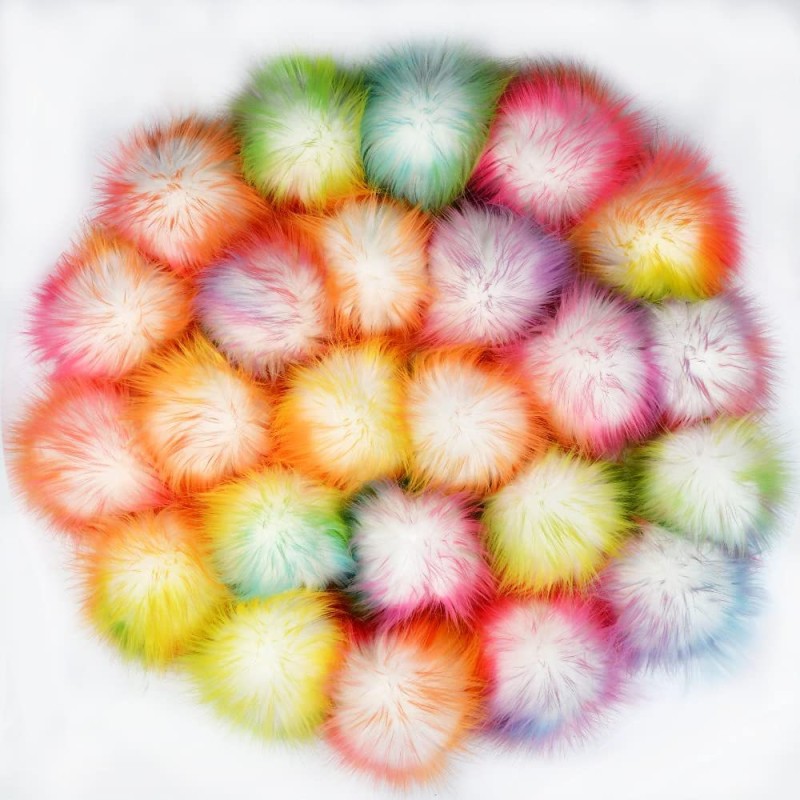 Faux Fur Pom Factory - 10cm Fluffy Pom Ball for DIY