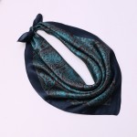 Silk Scarf Factory - Men's Small Square Satin Kerchief