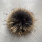 Fur Pompom Manufacturer - Natural Raccoon Pom with Buckle