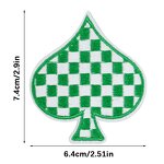 Iron on Patch Factory - Embroidered Checkered Spade Design
