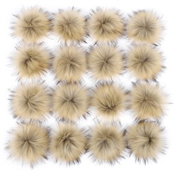 Faux Fur Pompon Factory - 12cm Fluffy Ball with Rubberband