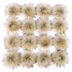 Faux Fur Pompon Factory - 12cm Fluffy Ball with Rubberband