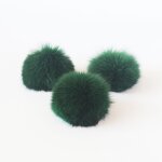 Fox Fur Pom Factory - 8cm Natural Pompon with Rubberband