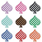 Iron on Patch Factory - Embroidered Checkered Spade Design