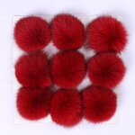 Fox Fur Pom Manufacturer - 10cm Natural for Hats Shoes