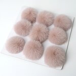 Fox Fur Pom Manufacturer - 10cm Natural for Hats Shoes