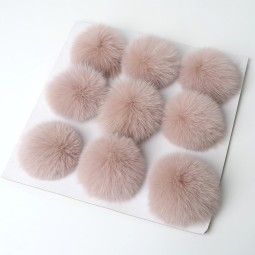 Fox Fur Pom Manufacturer - 10cm Natural for Hats Shoes
