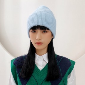 Winter Hat Manufacturer - Rabbit Fur Knitted Beanie Warm