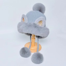 Winter Hat Factory - Cute Faux Fur Earflap Beanie