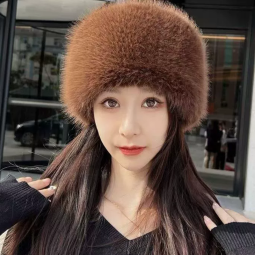 Faux Fur Hat Factory - Russia Style Warm Plush Beanie