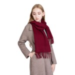 Wool Shawl Manufacturer - Solid Color Tassel Warm Thick