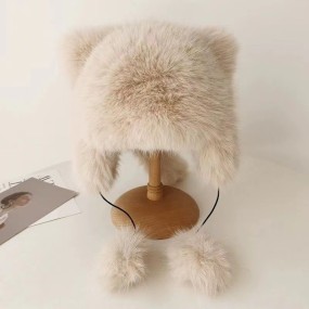 Knit Beanie Manufacturer - Faux Fur Raccoon Winter Plush