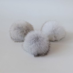 Fur Ball Manufacturer - 8cm Real Fox Fur Pom for DIY