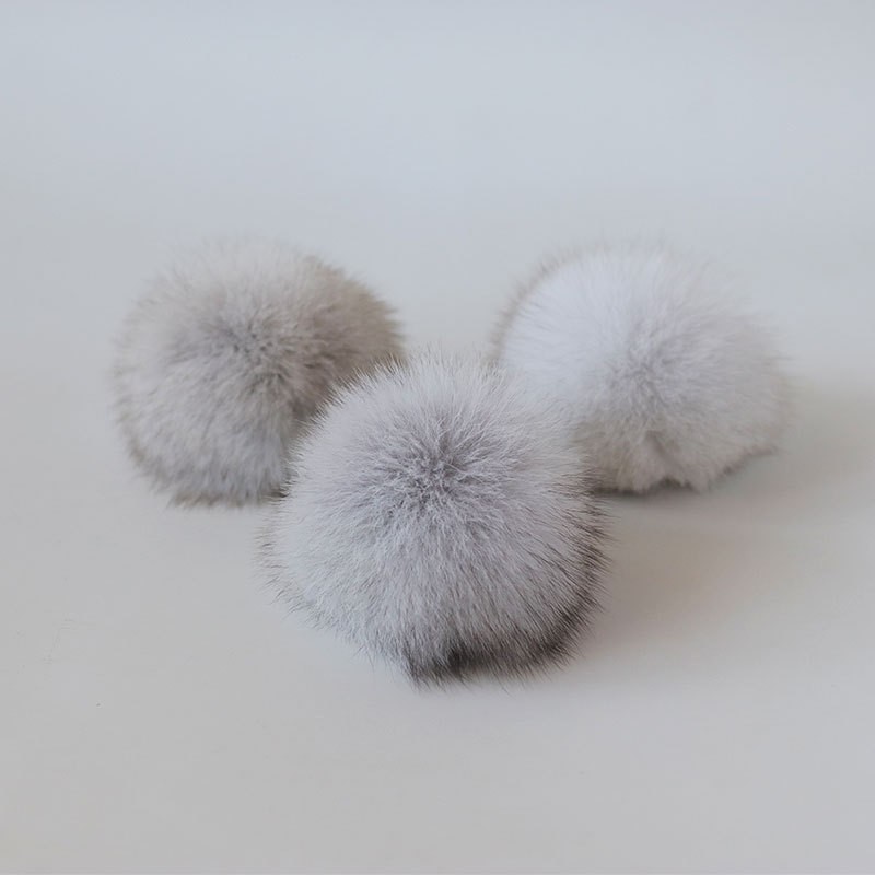 Fur Ball Manufacturer - 8cm Real Fox Fur Pom for DIY