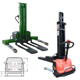 Self Loading Pallet Stacker - 500-1500kg Full Electric Factory