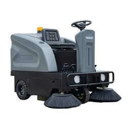Battery Powered Ride-On Sweeper - Dust Control Factory