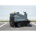 Battery Powered Ride-On Sweeper - Dust Control Factory