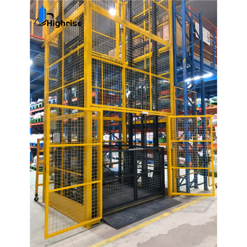 Cargo Elevator Factory - Hydraulic Double Guide Rail Type
