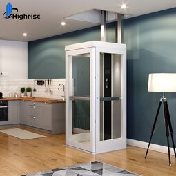 Villa Elevator Manufacturer - Hairline Stainless Steel Gold