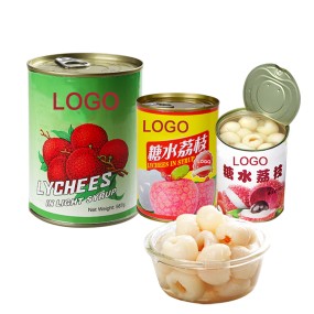 OEM ODM Free Sample Custom Package Factory Wholesale Price Fruit Organic 567g Canned Lychee