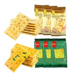 Free Sample OEM ODM Custom Package Snack Sesame Milk Salt Chive Scallion Variety Flavor Soda Biscuit