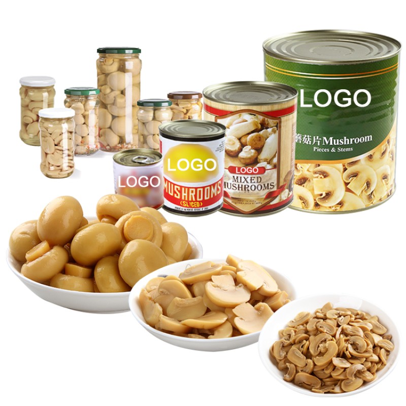 OEM ODM Free Sample Custom Package Whole Sliced Mixed Canned Mushroom