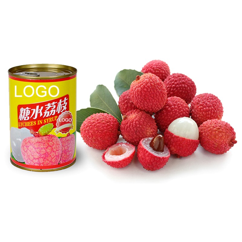 OEM ODM Free Sample Custom Package Factory Wholesale Price Fruit Litchi Organic 567g Canned Lychee