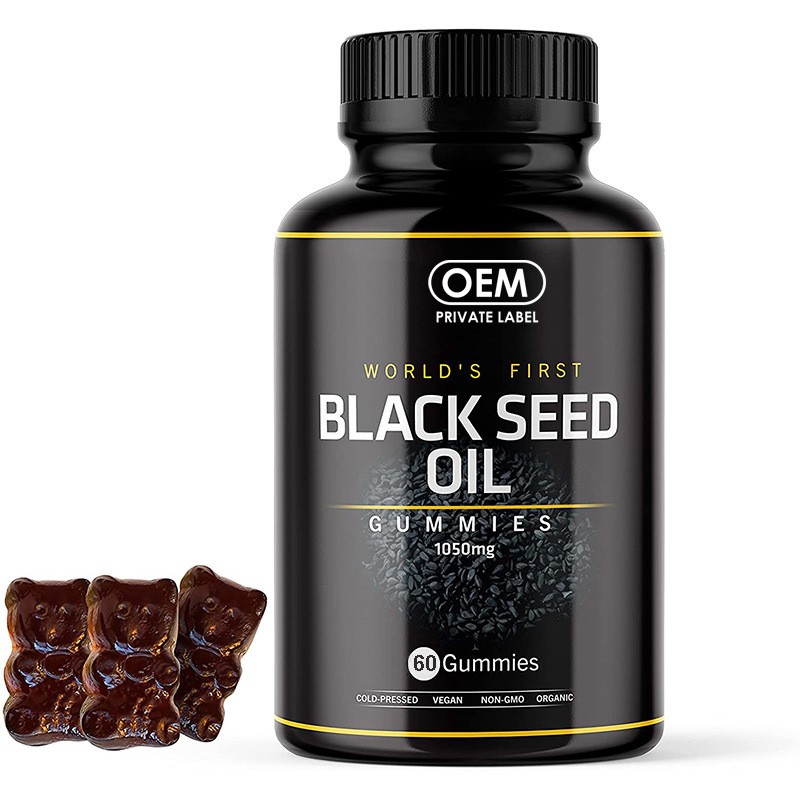 OEM Customized Immune Support Joints Digestion Skin Glow Hair Nails Skin Black Seed Oil Gummies