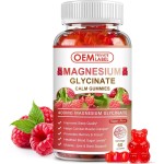 Biocaro OEM Private Label Halal Vegan Magnesium Glycinate Gummies Jelly Candy Vitamin and Mineral Magnesium Citrate Supplements