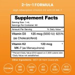 Biocaro OEM Private Label Vitamin D3 K2 Liquid Drops 5000 Iu Multivitamin Vitamin D3 with K2 Liquid Vitamin Supplements Capsule