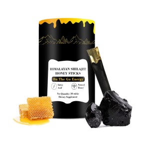 BIOCRICH Private Label Suplements Custom Gold Shilajit Honey Sticker for Men Organic Himalayan Shilajit Honey Sticks