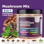 BIOCCHN OEM Private Label 10 Mushroom Blend Complex Lions Mane Mushroom Gummies for Brain Booster Immune Support