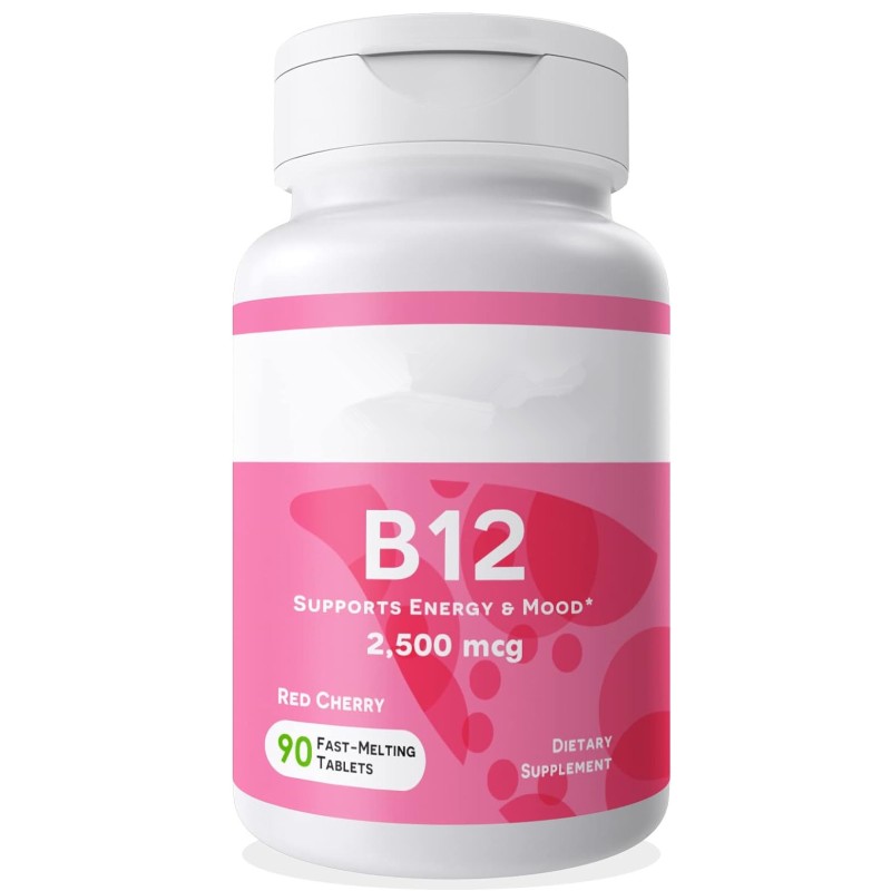 Biocaro Private Label Vitamine B12 Supplement Tablets B12 Vitamin Pills for Metabolism Essential for Healthy Skin, Hair & Nails